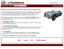 Tablet Screenshot of classicauctionwatch.com